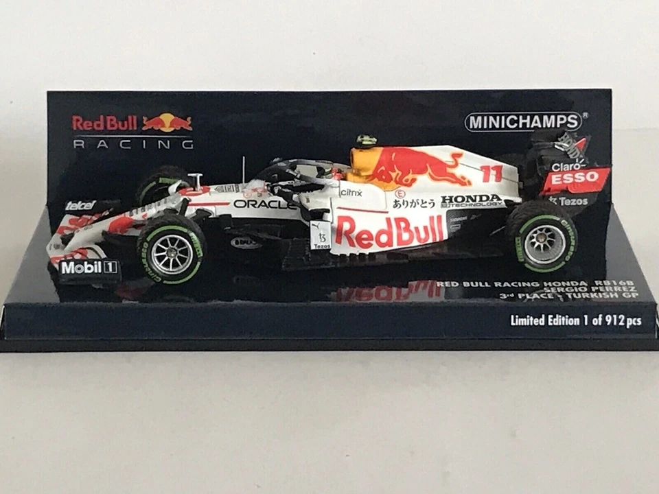 MODELLINO AUTO 1:43 F 1 MINICHAMPS RED BULL HONDA RB16B S. PEREZ GP TURCHIA 2021 - Immagine 4 di 4