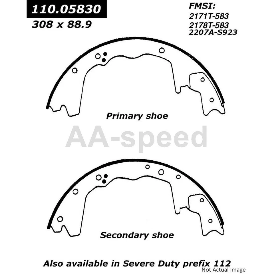Kit de zapatas de freno traseras Kit de herrajes de freno de tambor para Ford E-350 Econoline 1987 1988 Foto 4 de 4