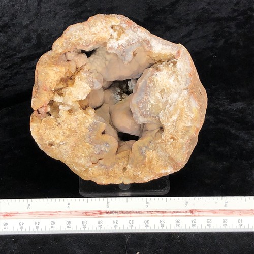 4" Botryoidal Chalcedony Crystal Geode Rough Quartz Lapidary Agate Yellow 1.11Lb - Picture 7 of 10