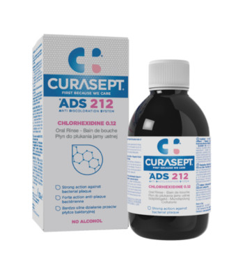 Curasept ADS 212 0.12% CHX MOUTH WASH ANTIBACTERIAL RINS 200ml/6.8fl oz