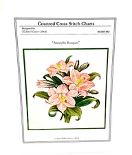 Stitchery Chart Vtg 2002 Wichelt Imports Cross Stitch AMARYLLIS BOUQUET