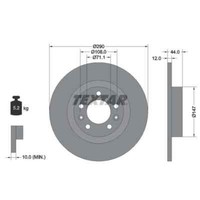 Textar 2X Bremsscheibe 92238003