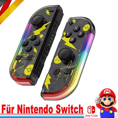 Joy Con Controller mit LED, Wireless Gamepad 2er Set für Nintendo Switch Neu