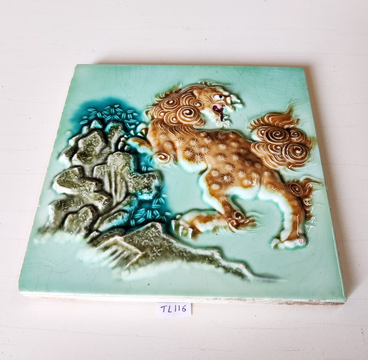 1920s Vintage Mythical Dragon Embossed Architecture
