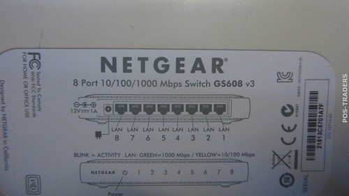 NETGEAR GS608 V3 ProSafe 8-Port 10/100/1000 MBPS Gigabit Ethernet Switch NO PSU - Bild 3 von 3