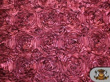 Rosette Satin Fabric BURGUNDY 54" Wide Sold by the yard