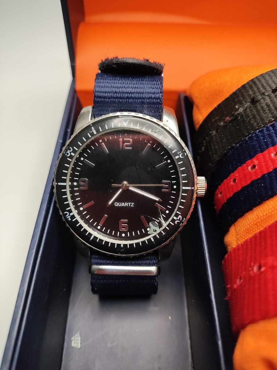 G.H. Bass & Co. Watch Brushed Nickel Multi Colored-Crystal G.H. Bass & Co. Watch Brushed Nickel Multi Colored-Crystal