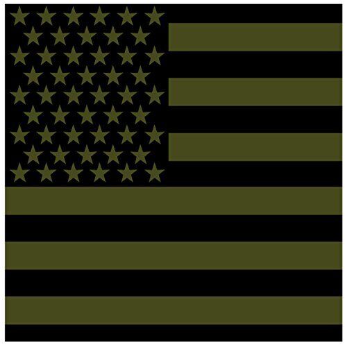 Rothco Subdued US Flag Bandana, Olive Drab, 22" 22 Inch, Drab  - Afbeelding 1 van 1