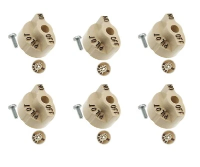 PITCO , HENNY PENNY , ROBERTSHAW 6 x ROBERTSHAW U7000 FRYER GAS VALVE CONTROL PILOT KNOB HENNY PENNY PITCO FALCON