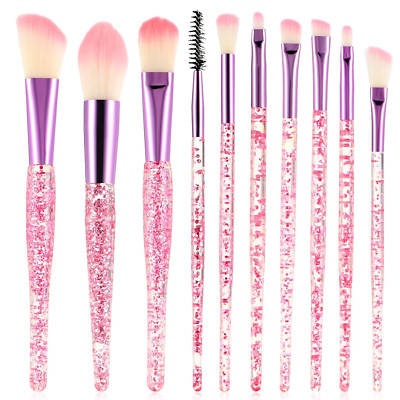 10-teiliges Glitzer-Kristall-Make-Up-Pinsel-Set für Profis
