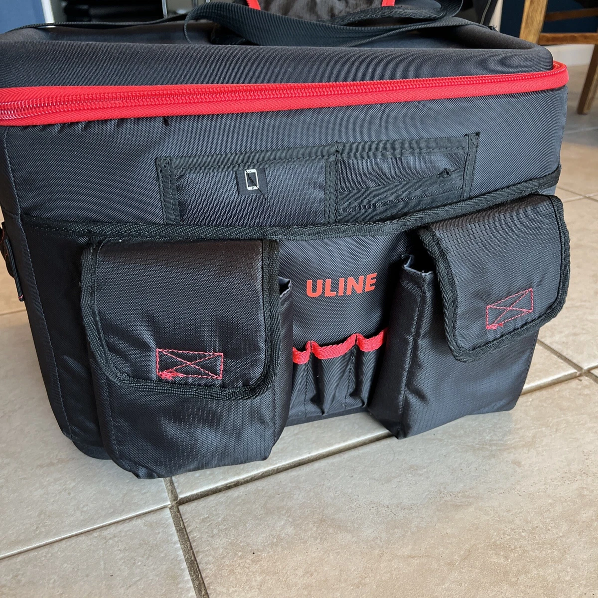 ULINE Mobile Desk File Organizer Hard Case Carrying Bag 17x13x14
