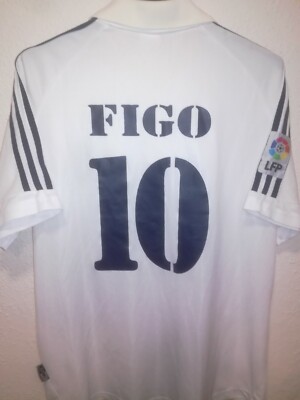 REAL MADRID 2001-2002 Figo 10 camiseta shirt trikot maillot maglia