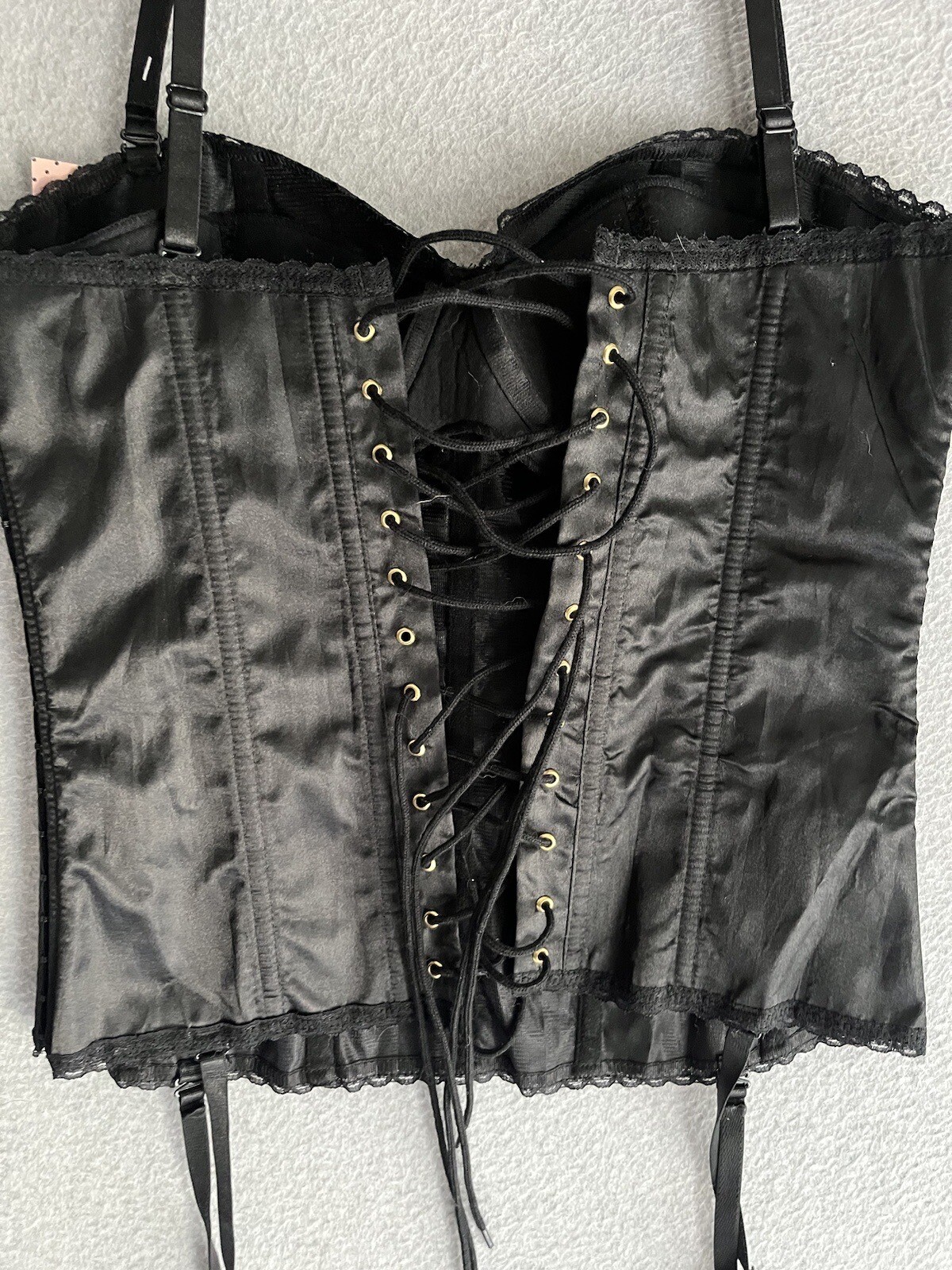 Seventilmidnight Corset Womens L Black Whimsigoth Romance Dark Fairy Sexy NWT