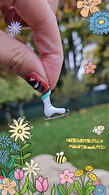 RARE Tiffany & Co. Ice Skates Shoes Platinum Diamond White Enamel