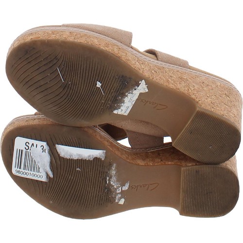Clarks Womens Giselle Cove Tan Cork Wedge Sandals Shoes 5 Medium (B,M) BHFO 7682 889309914467 | eBay