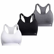 PUMA Ladies' Sports Bra 2 Pack Athletic Wear Medium Impact A42