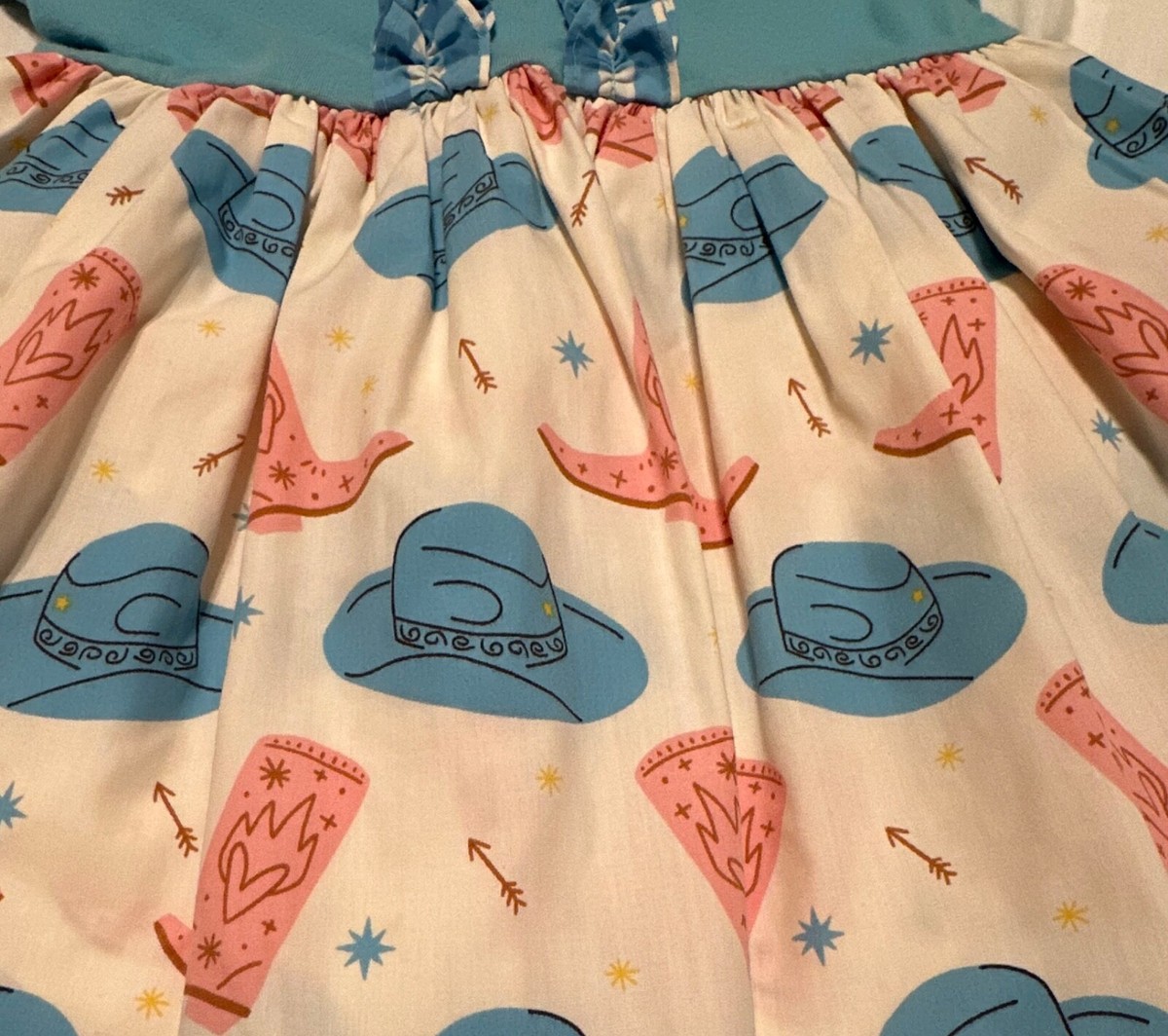 Eleanor Rose Cowboy Boots and Hats Dress and Leggings Set EUC