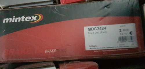 Mintex Brake Discs Pair S 284:5 Rear Outer Diameter 284mm For Hyundai MDC2484 - 第 1/2 張圖片