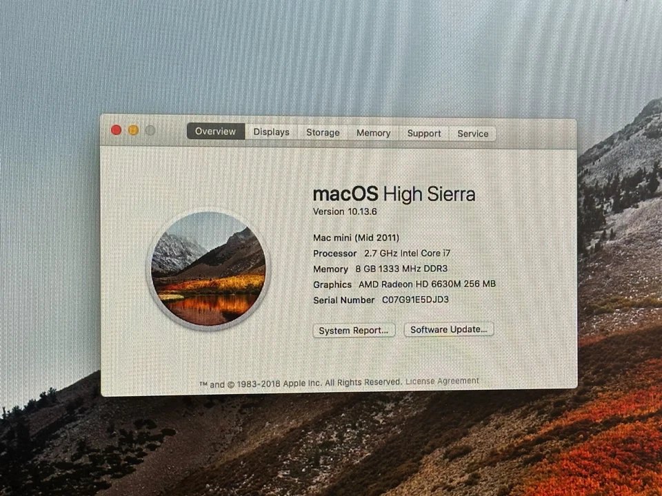 APPLE MACMINI A1347 2011 I7-2620M @ 2.70 GHZ 8GB RAM 750GB HDD HIGH SIERRA *QTY - Image 2 of 4