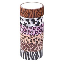 Juego de 6 rollos de cintas washi decorativas para álbum de recortes con impresiones de animales cintas hágalo usted mismo