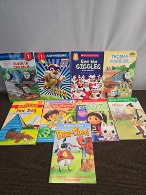Lvl1 kids Books Lot of 9 PB Scholastic Step into Reading