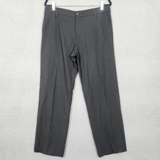 Hugo Boss Pants Mens 34x30 Black Crigan Virgin Wool Stretch Dress Trousers Lined