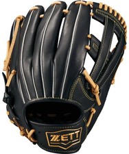 Zett Soft Steer Baseball Glove, All-Around, Black/Pastel B 1932 , Size 6, Brgb 