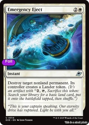 MTG Foil Emergency Eject Card #14 Edge of Eternities NM Magic