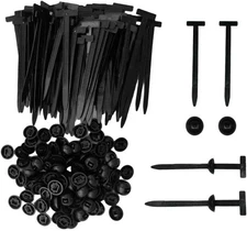 100PCS Snap-fit Nylon Fastening Clip for Car Repairs, Universal Black