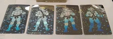 Vtg Vending Stickers TMNT NINJA TURTLES HOLOGRAM Lot of 4 MIRAGE STUDIOS 1991
