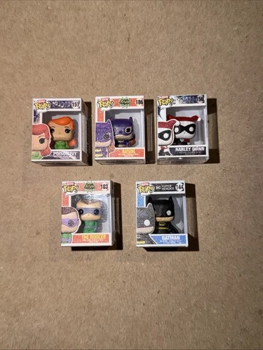 Funko Bitty Pop! DC Batman, Batgirl, Riddler, Poison Ivy, Harley Q Mini Figure