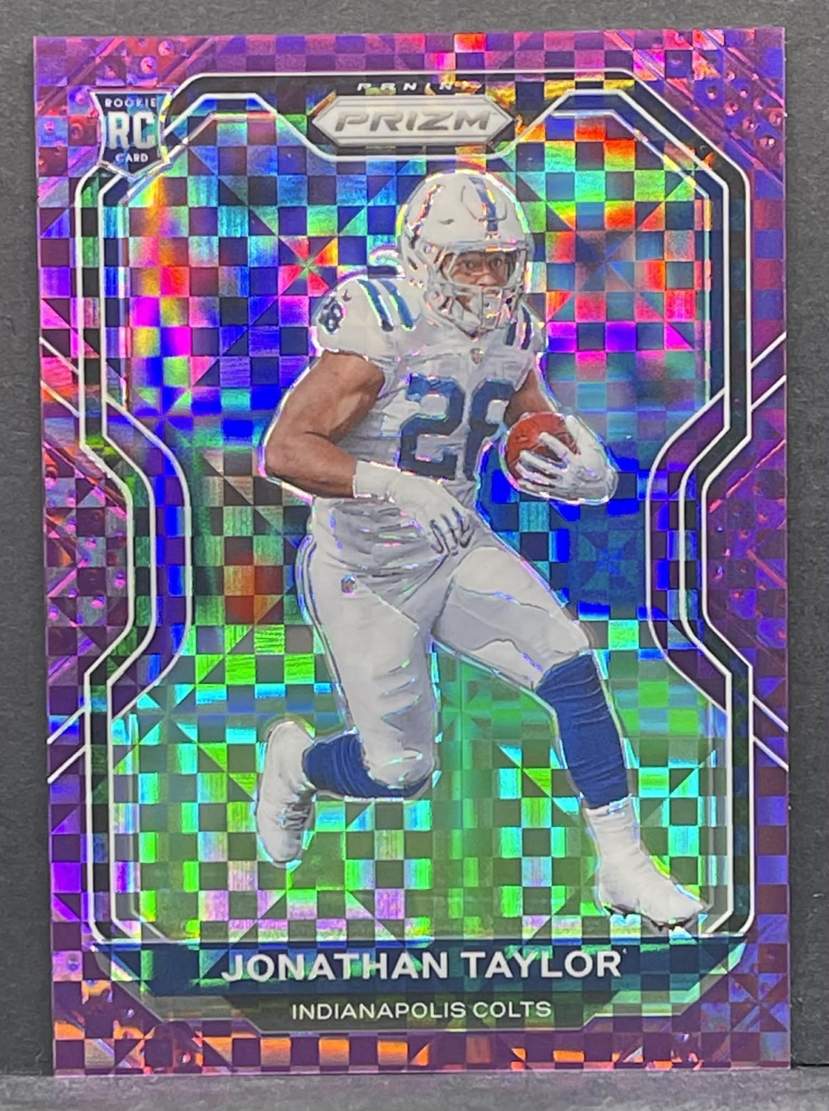 2020 Panini Prizm #332 - Jonathan Taylor - RC - Purple Power - Rookie Card /49