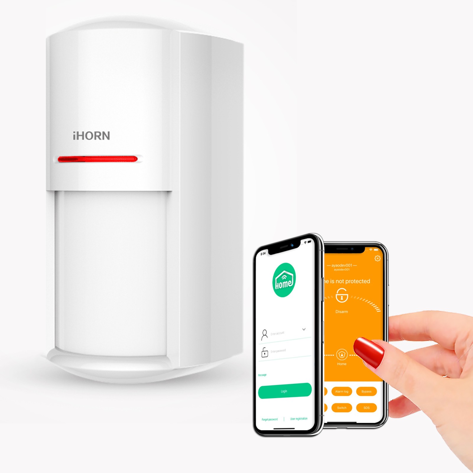 Détecteur de mouvement extérieur IP54 LH-934FK noir avec capteur infrarouge