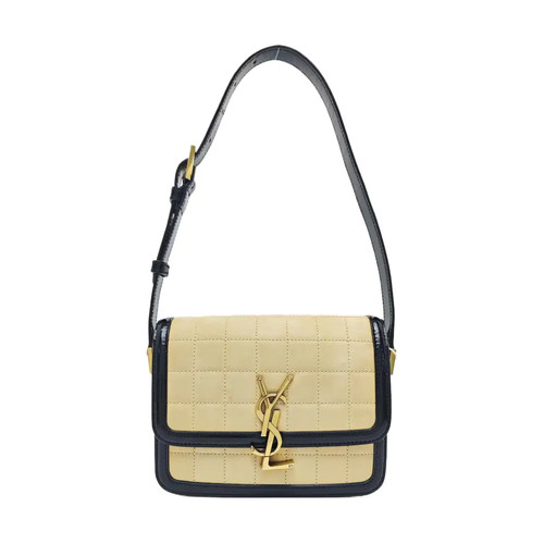 【Authentic】 Yves Saint Laurent VICKY Beige Leather Handbags (DDP)