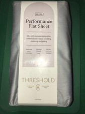 Queen 400 Thread Count Performance Flat Sheet Classic Gray - Threshold: Cotton