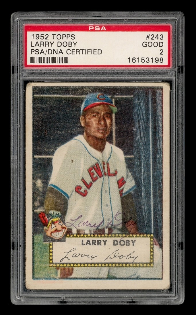 1952 Topps Set-Break #243 Larry Doby Auto PSA 2 GOOD