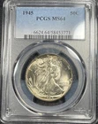 1945 Walking Liberty Half Dollar PCGS MS-64