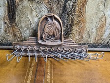 Vtg Syroco Wood Horse Tie/Belt/ Scarf Wall Rack With 12 Hooks Equestrian MCM