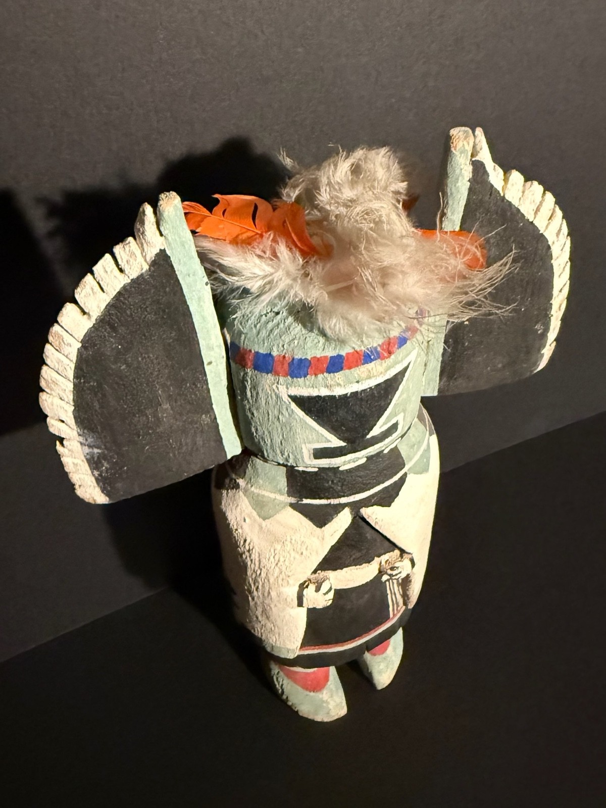 HOPI CROW MOTHER CARVED & PAINTED COTTONWOOD KACHINA DOLL, EXCELLENT CONDITION!
