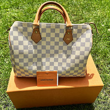 Louis Vuitton Speedy 30 Damier Azur Beige/Bla...