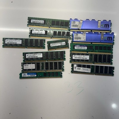 LOT OF 10 DDR3 Desktop Memory RAM Mixed Brands, Models and Speeds 33