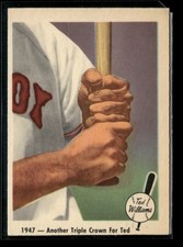 1959 FLEER TED WILLIAMS #33 ANOTHER TRIPLE CROWN FOR RED SOX