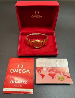 1980er Omega Seamaster De Ville Quartz Datum Uhr 1342 Cal Original Box
