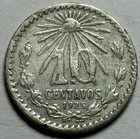 1925 Mexico 10 Centavos Silver — photo from another recent sale