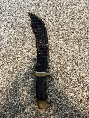 JAWS 721 Pirate Buccaneer Sword Knife- Alligator Print Sheath- 440SS-