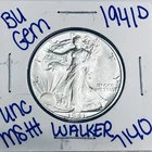 1941 D BU UNCIRCULATED LIBERTY WALKING SILVER HALFDOLLAR AUTHENTIC U.S.MINT 7140