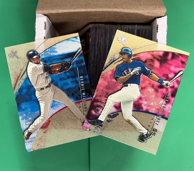 2002 FLEER E-X BASEBALL NEAR COMPLETE BASE SET 89/100