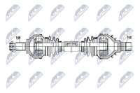Antriebswelle NTY NPW-BM-219 FüR BMW 4Er F32 F82 2Er F22 F87 3Er F30 F80 F33 F83