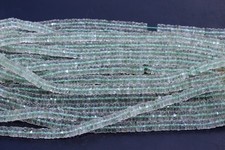 Natural Green Amethyst Faceted Heishi Rondelle Beads 6-7mm 8 Inch Strand