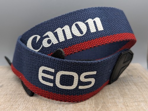 Vintage Canon EOS Kameragurt - Blau & Rot